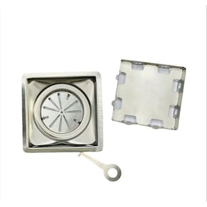 Ralo Oculto 10X10 Cm - Area Interna E Externa Inox 304