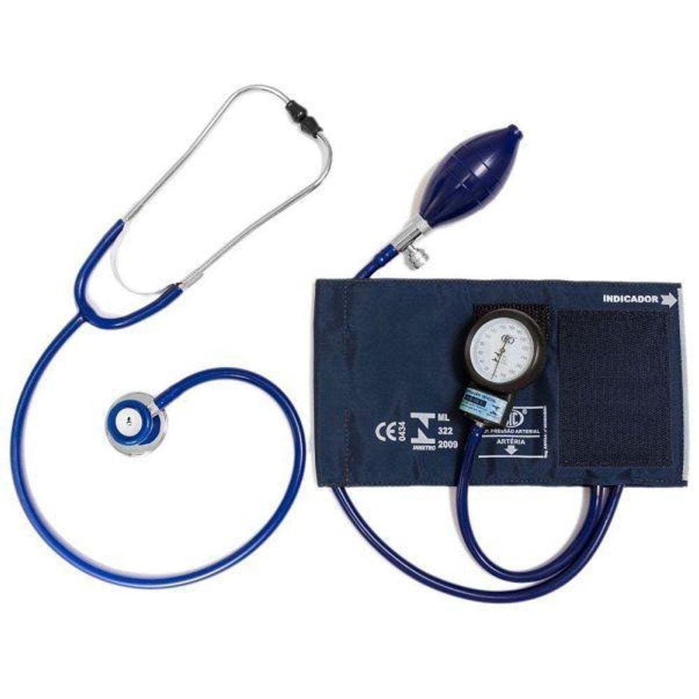 Aparelho Pressão Estetoscopio Duplo  Bic Azul
