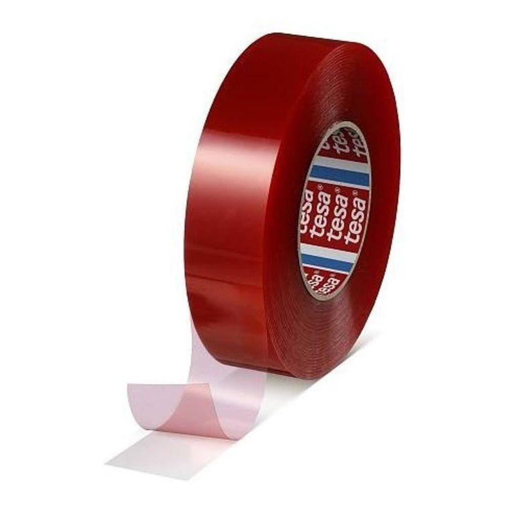 Fita Dupla Face Poliéster Vermelha Tesa 4965 1 Rolo 15Mmx50M