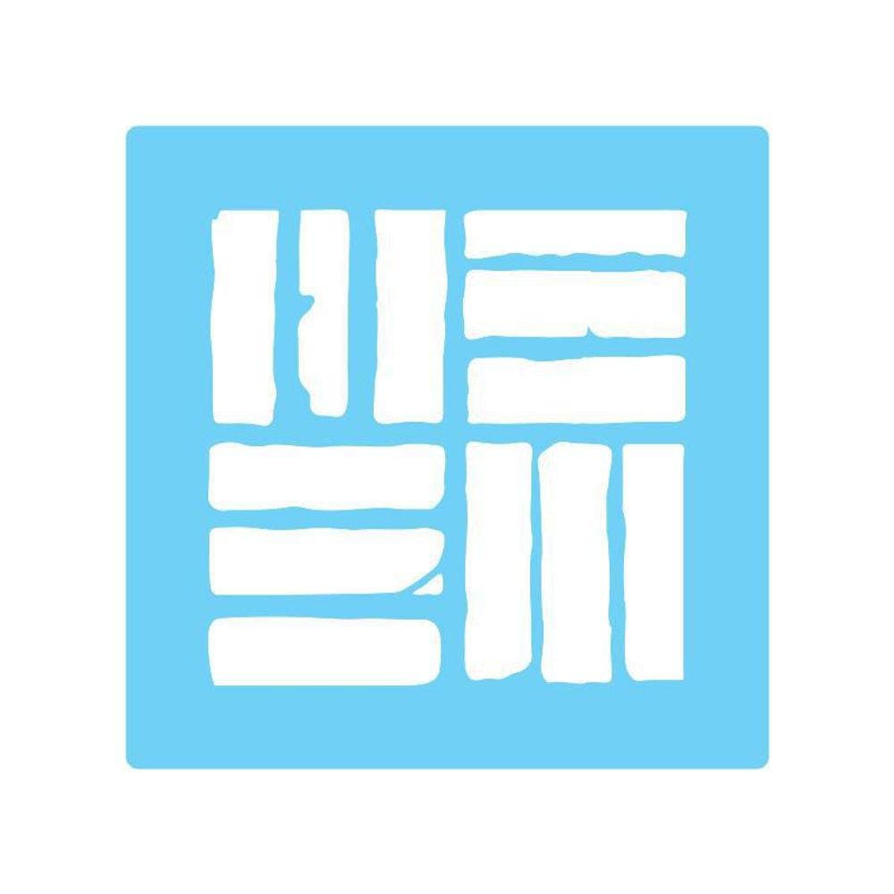 Stencil De Parede Tamako Tijolos - 55 X 55Cm - Ref 233