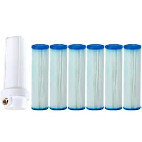 Kit Filtro Água Caixa Da Água, Com 6 Refil Lavável 5Micra