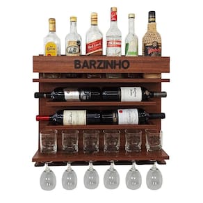 Barzinho Com Adega De Parede - Barzinho - 60 X 51 Cor Imbuia