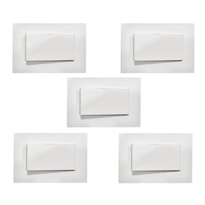 5 Pç Interruptor Simples P/Moveis Margirius Branco 10A 250V