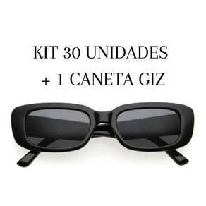 Kit 30 Óculos De Sol Retrô Vintage + Caneta Giz Festa Balada