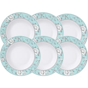 Jogo De Pratos Fundos Tramontina Porcelana Alicia 23Cm 6 Pç