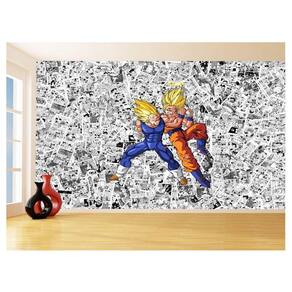 Papel De Parede Dragon Ball Goku Vegeta Anime 3,5M Dbz165