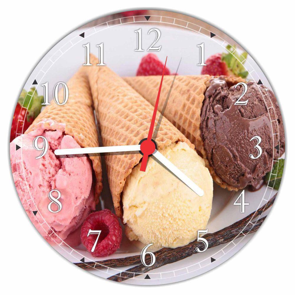 Kit 3 quadros placas decorativas sorvete ice cream - 04s