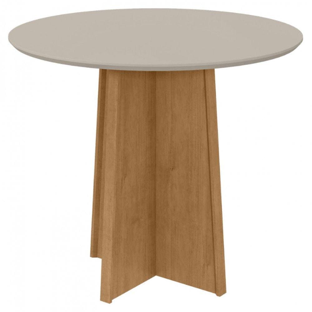 Mesa De Jantar Celebrare 4 Lugares 100x100cm com Tampo Redondo de Vidro Lopas
