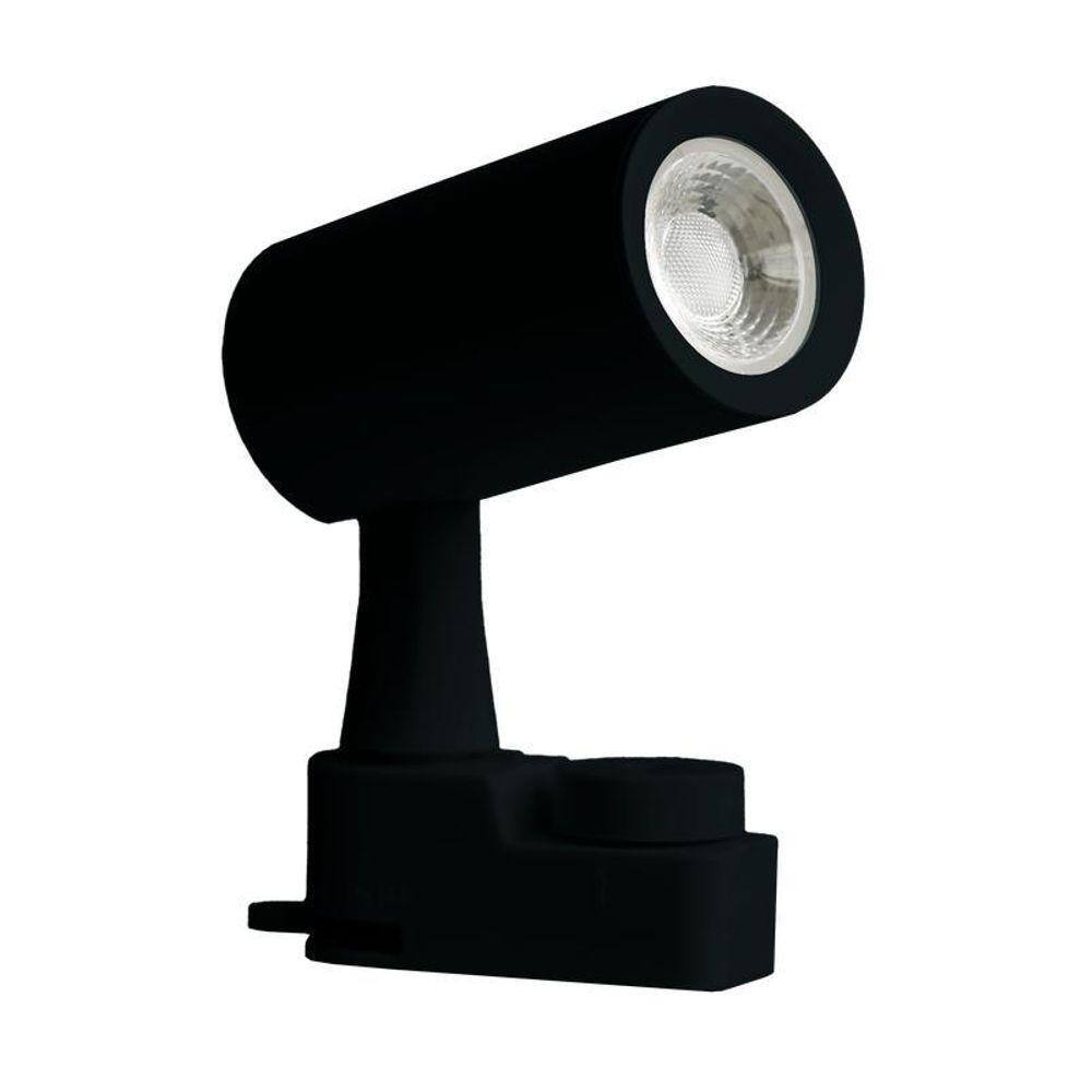 Spot Led Trilho 6W 6000K Preto Luz Branco Neutro Ecoforce