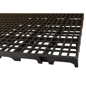 40Pc Palet Estrado Plástico Preto 2,5X25X50 Cm Qualidade