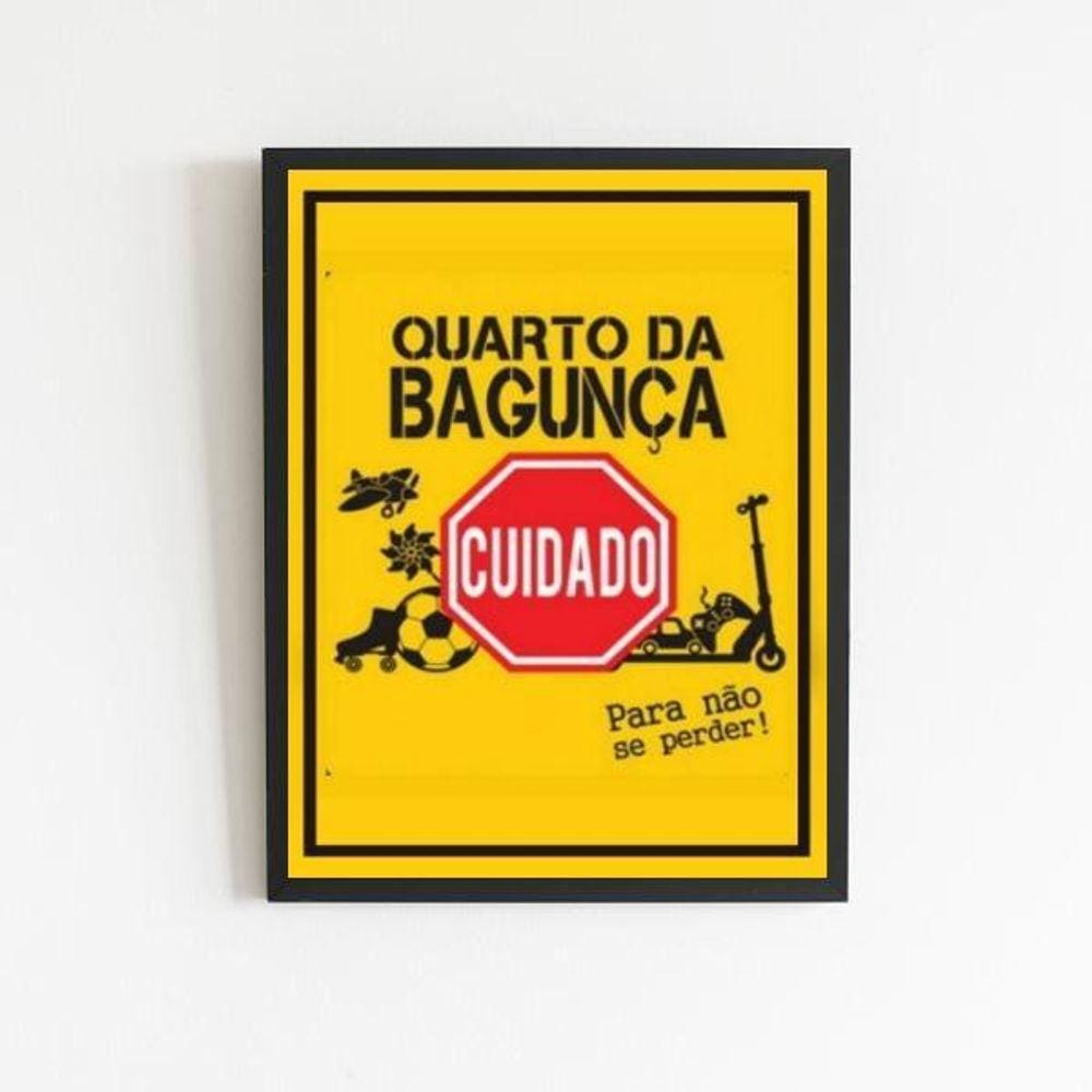 Quadro Placa Quarto Da Bagunça 33X24Cm