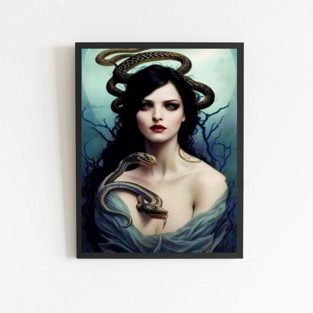 Quadro Decorativo Deusa Lilith 24X18Cm - Com Vidro