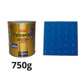 10 Pisos Tátil Alerta Azul Pvc 25X25 + 1 Cola 750G