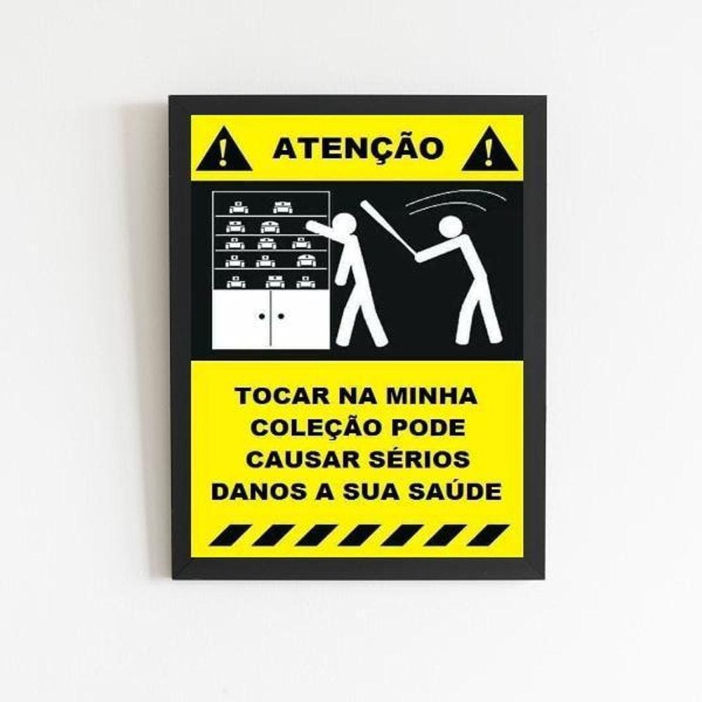 Quadro Placa Não Toque Na Coleção 33X24Cm - Com Vidro