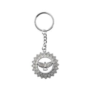 Chaveiro Espírito Santo Aura Prateada Ou Dourada 4Cm
