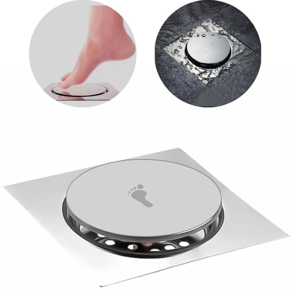 Ralo Inteligente Pop Up Clic 15X15 Inteiro Em Aço Inoxidável