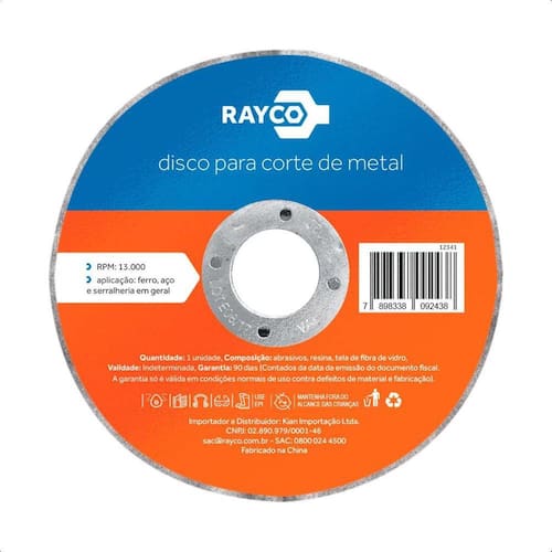 imagem-Disco Corte Metal 4.1/2 115X1X22,23Mm Ultra Fino