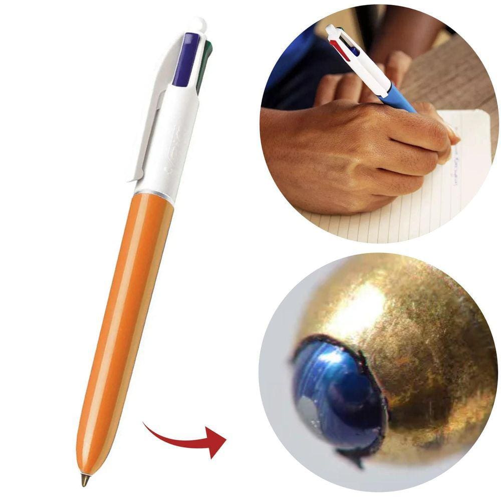 Caneta Esferográfica Retrátil Bic 4 Cores Fine 0.8Mm 4 Em 1