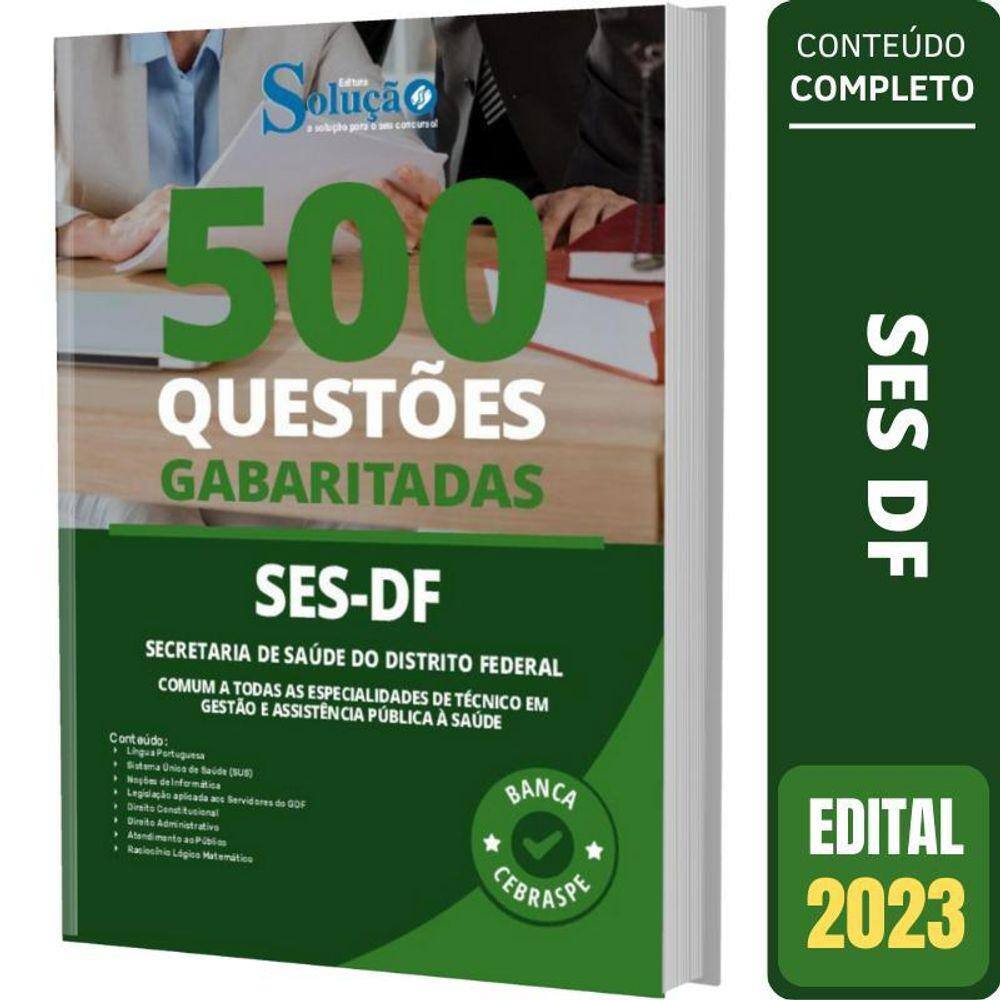 Caderno De Questões Ses-Df - Comum Técnico Em Gestão