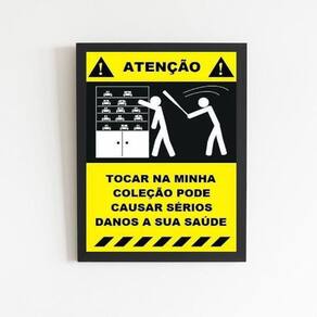 Quadro Placa Não Toque Na Coleção 45X34Cm - Com Vidro