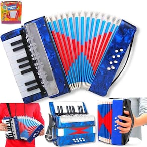 Acordeon Sanfona Infantil 8 Baixos 17 Teclas - Vermelho