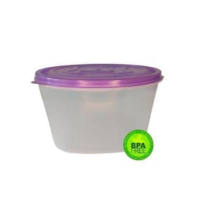 Pote Plástico Free Bpa Multi Uso Vasilha 10L Tampa Roxa