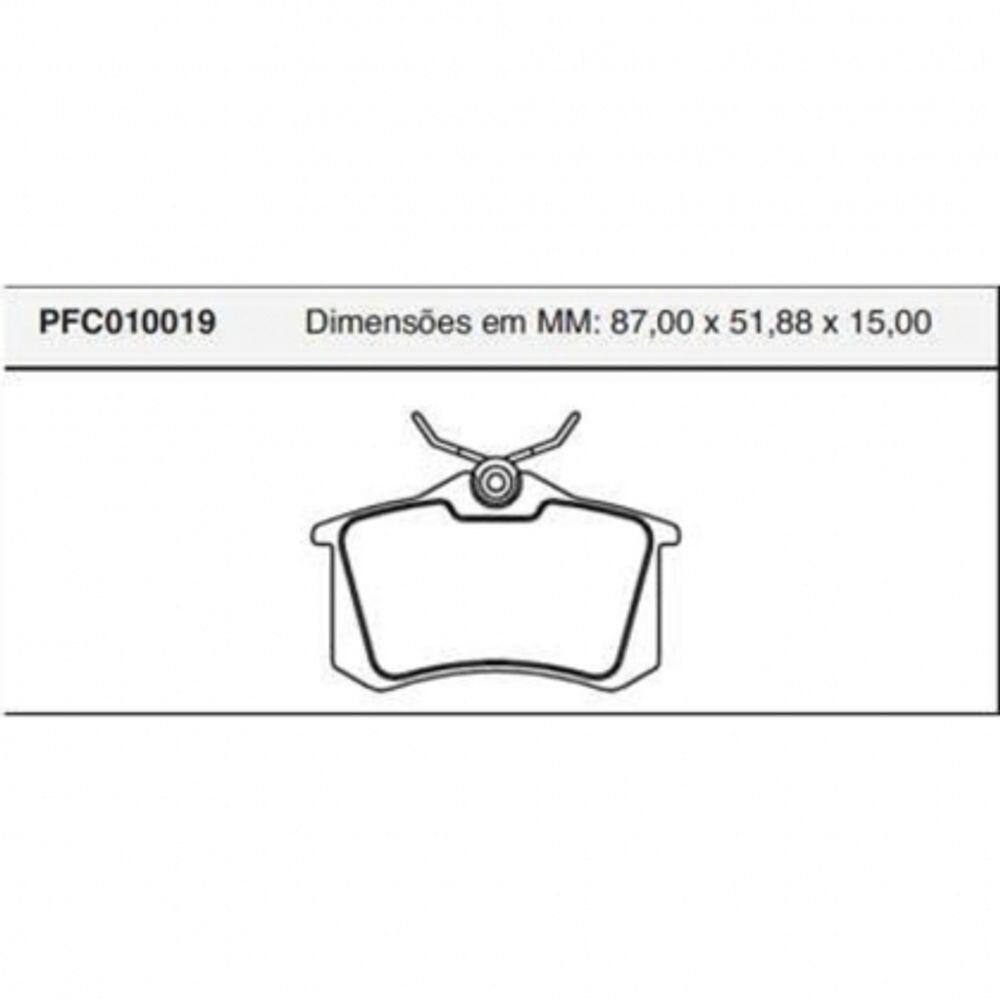 JOGO DE PASTILHA DE FREIO DIANTEIRO FRAS-LE PD51 - VOLKSWAGEN