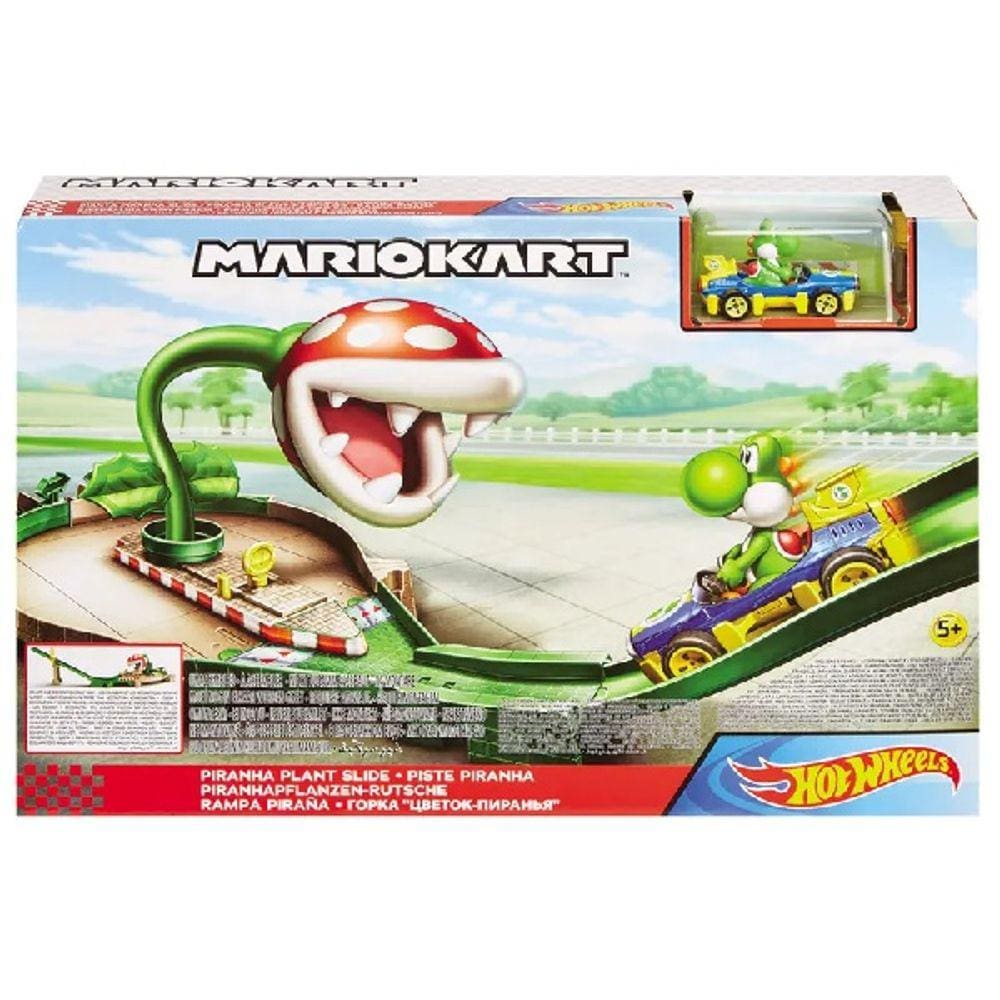 Pista de Percurso e Veiculo HOT Wheels Mario KART Yoshi Mattel GCP26/GFY46