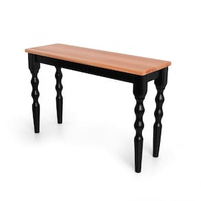 Aparador Madeira Maciça Pés Torneados 120x40cm Gardênia Espresso Móveis Preto/Marroml