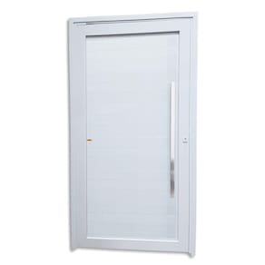Porta de PVC Pivotante Lambri 216x130cm Tecplus100 Brimak Branco
