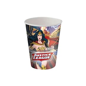 Copo de Papel Liga da Justiça 200ml - 8 Unidades