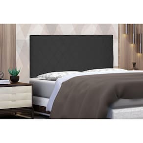 Cabeceira Suspensa Queen 160cm Suede Esmeralda Spezzia Preto