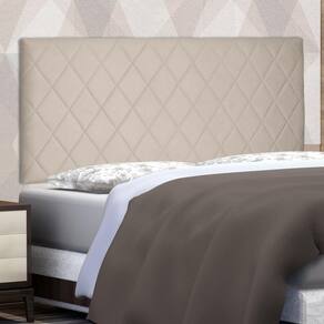 Cabeceira Suspensa King 195cm Suede Esmeralda Spezzia Bege