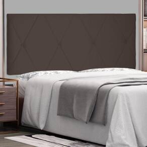 Cabeceira Suspensa King 195cm Suede Aquilla Spezzia Café