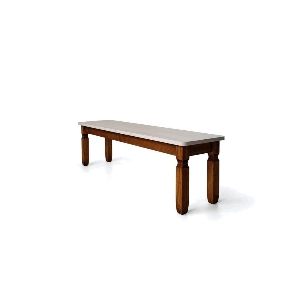 Banco 180x38cm Corona Ecomóveis Cera Mel/Branco