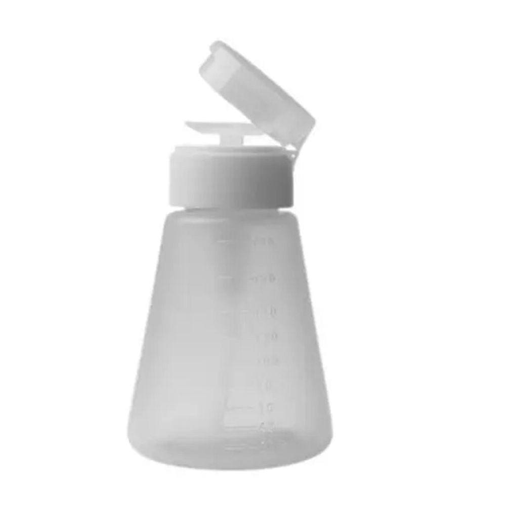 Porta Acetona Com Trava Plástico Transparente- 180ml