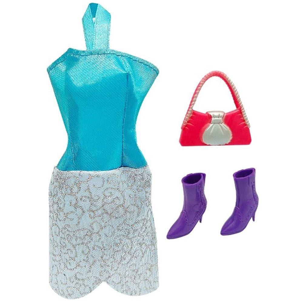 Cartela Coleçao Roupa e Acessorios Belinda Azul DM TOYS DMT5738