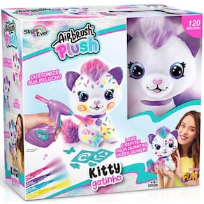 Style 4 EVER Airbrush Pelucia para Pintar Gatinho KITTY FUN