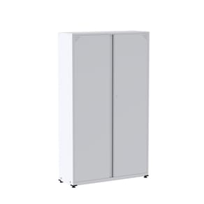 Armário 2 Portas 4 Prateleiras AP403SL Aço Pandin Móveis Branco