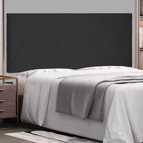 Cabeceira Suspensa Casal 140cm Suede Aquilla Spezzia Preto