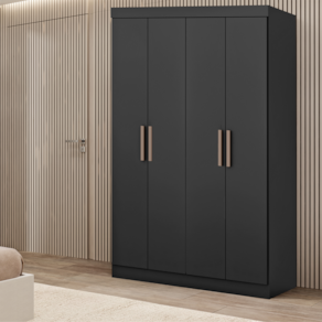 Guarda Roupa 4 Portas Paris Espresso Móveis Preto
