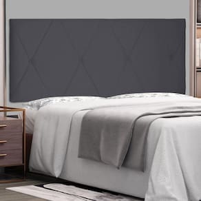 Cabeceira Suspensa King 195cm Suede Aquilla Spezzia Cinza