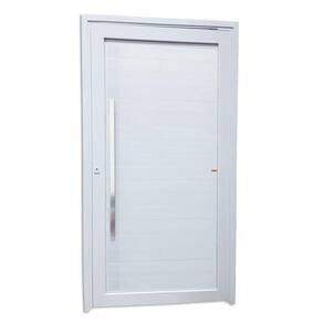 Porta de PVC Pivotante Lambri 216x120cm Tecplus100 Brimak Branco