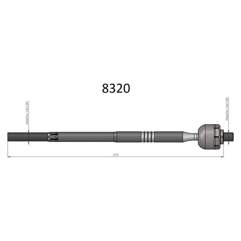 Barra Axial Punto Linea Bortec