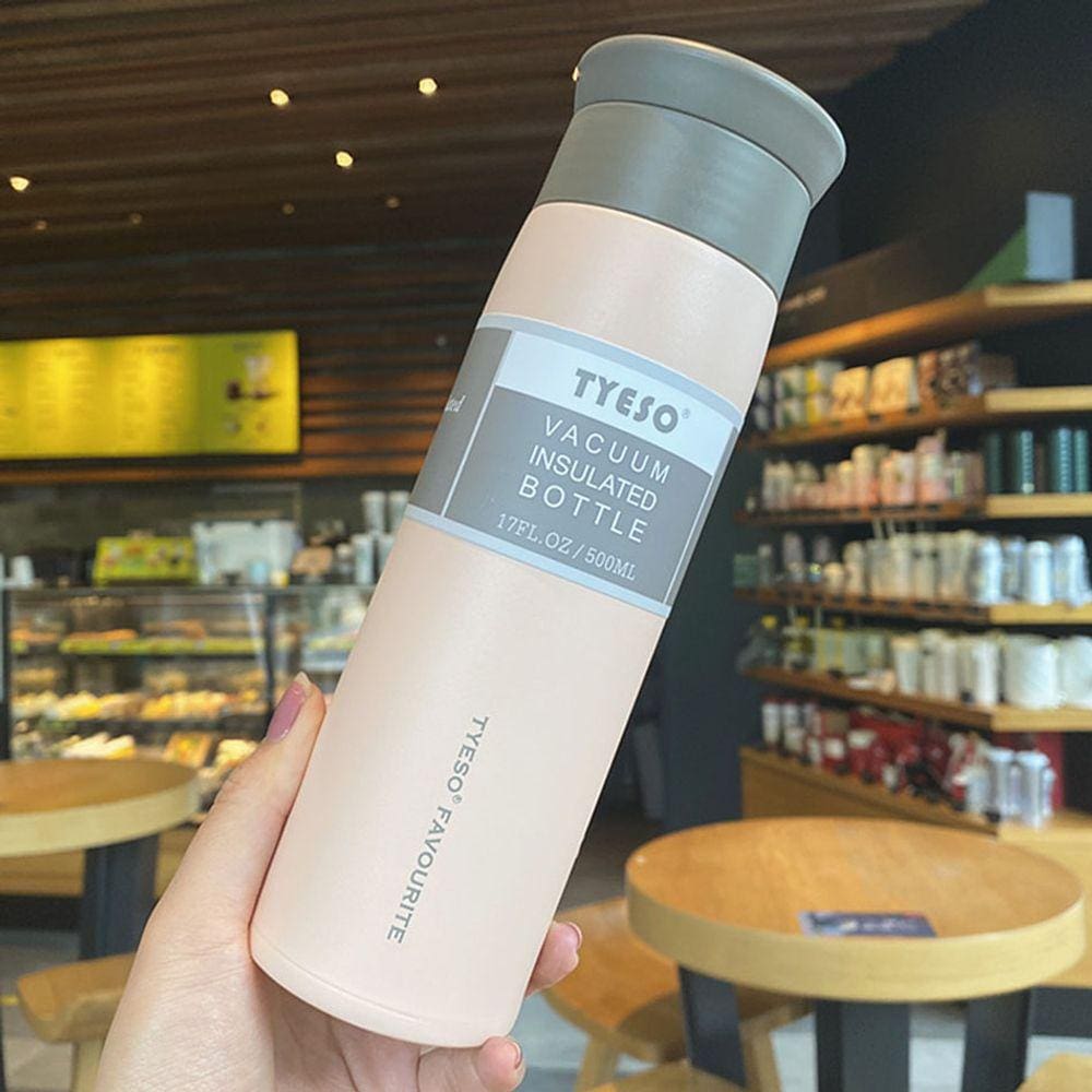 Copo Térmico Portátil de Aço Inox Anti-Vazamento 500ML