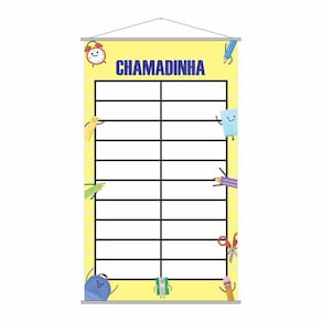 Banner Pedagógico Escolar Chamadinha Com 20 Alunos 120X65Cm