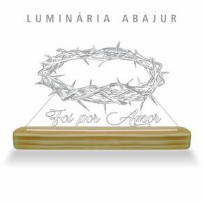 Luminária De Mesa Abajur Rgb Colorida - Foi Por Amor Coroa
