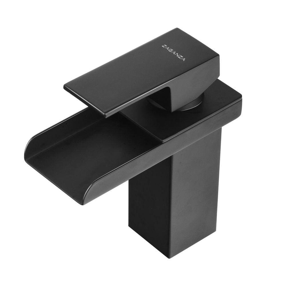 Torneira Banheiro Monocomando Lavatório Cascata Preto Za-802