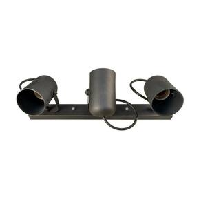 Luminária Teto Trilho 3 Spots Direcionáveis Luxo Preto 1273