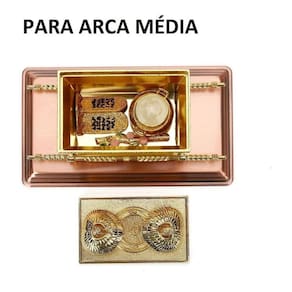 Arca Da Aliança Cristã Metal Luxo M + Utensílios M De Israel